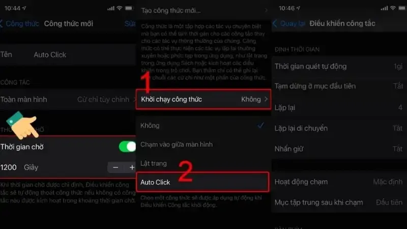 Cài đặt thời gian chờ