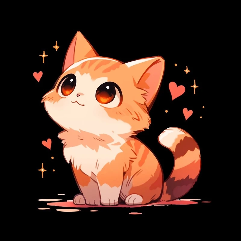 Ngắm hình mèo chibi cute nhỏ xinh mang cảm giác thư giãn