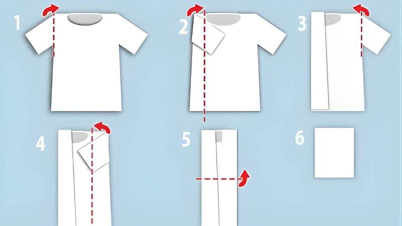 Mẹo gấp quần áo không bị nhăn