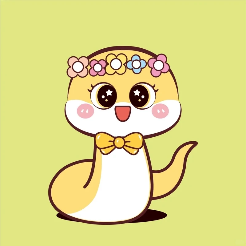 Phong cách ngộ nghĩnh với rắn chibi cute siêu đáng yêu