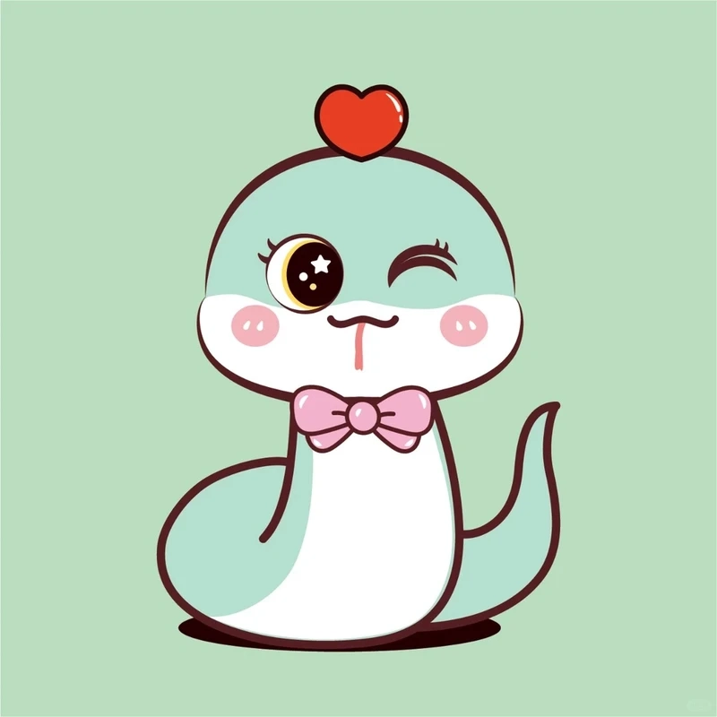 Gợi ý tạo hình dễ thương khi vẽ rắn chibi