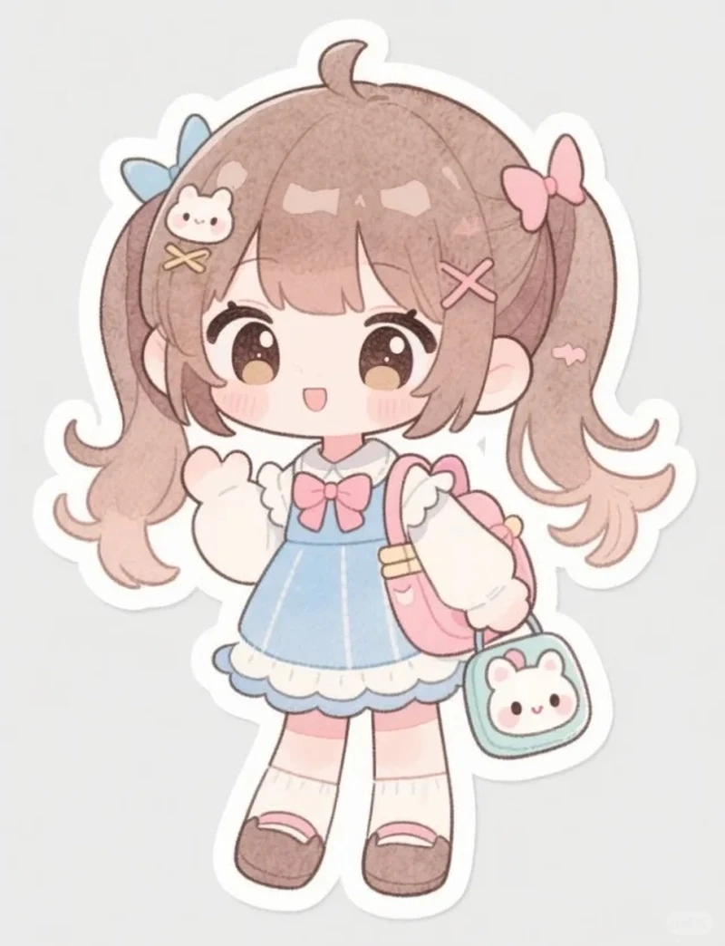 Ngắm ảnh anime chibi cute nữ nhẹ nhàng tinh tế