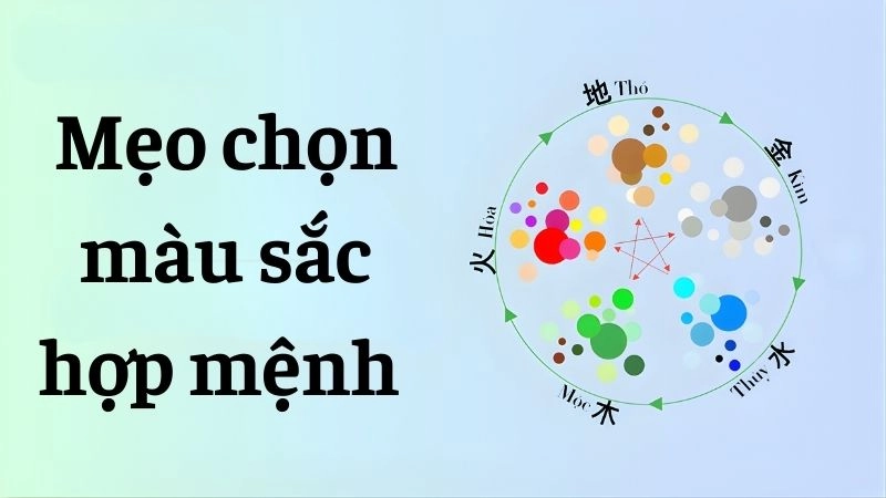 Bí quyết chọn màu sắc tương sinh theo ngũ hành